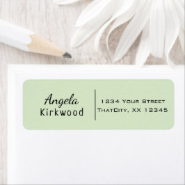 Rensa enkel minimal, informell Grönt för Avslappna Returadress Etikett