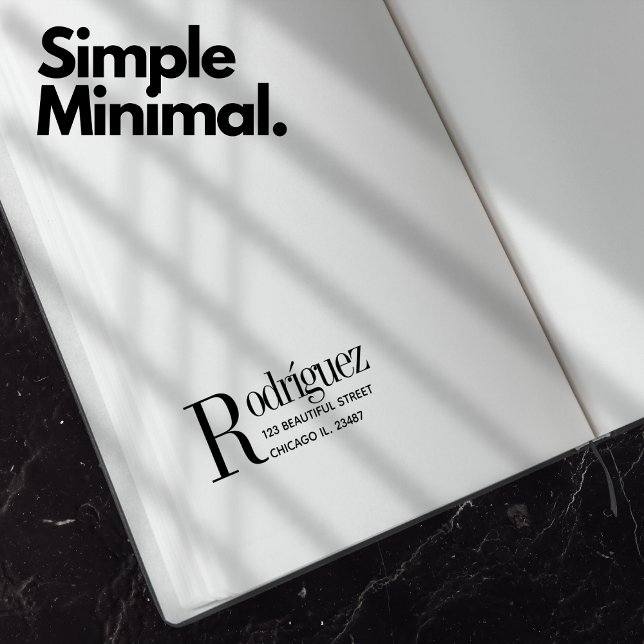 Rensa enkel minimal kontakt för returadress självfärgande stämpel (Return Address Clean Simple Minimal Contact Self-inking Stamp)