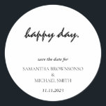 Rensa enkelt och modernt datum för rensning av lyc runt klistermärke<br><div class="desc">Rensa enkelt och modernt datum för rensning av lycklig</div>