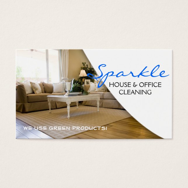 Rensa hemmet - Städning rengöringsföretag Visitkort (Framsidan)