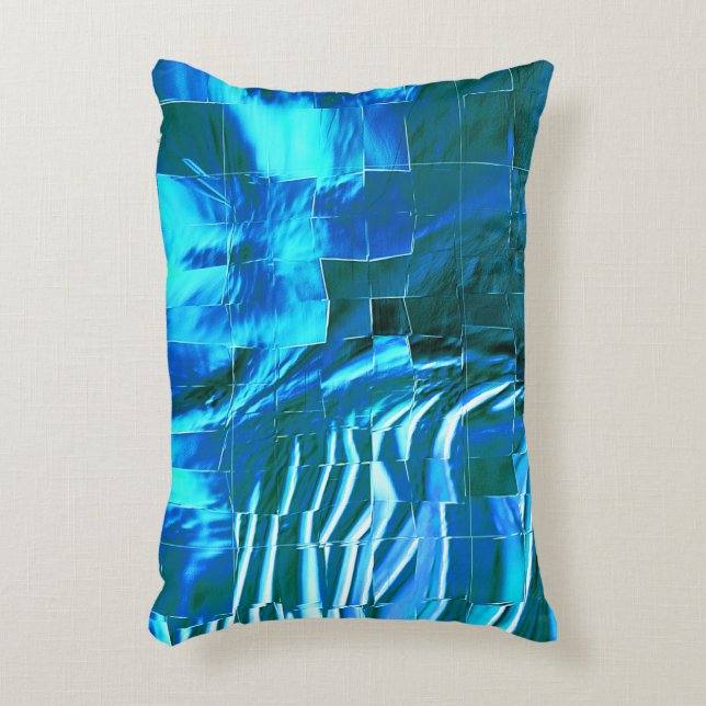 Rensa himlar mosaic abstrakt metallisk struktur prydnadskudde (Framsidan(Vertikal))