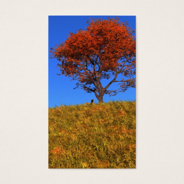 Rensa höstdagen Bokmärken Visitkort (Framsidan)