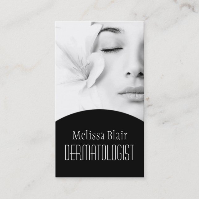 Rensa huden Dermatolog Facial Massmedia Spa Visitkort (Framsida)