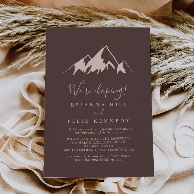 Rensa Land Elopement Recept Inbjudningar (Skapare uppladdad)