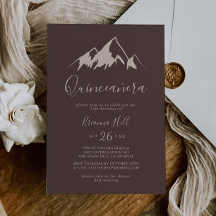 Rensa Land-minimalistisk Quinceañera Inbjudningar