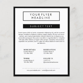 Rensa minimalistisk Social-medilyx, svart&vit Flygblad