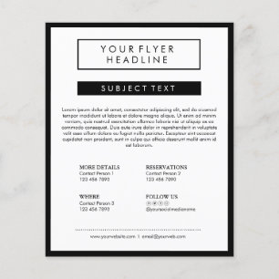 Rensa minimalistisk Social-medilyx, svart&vit Flygblad