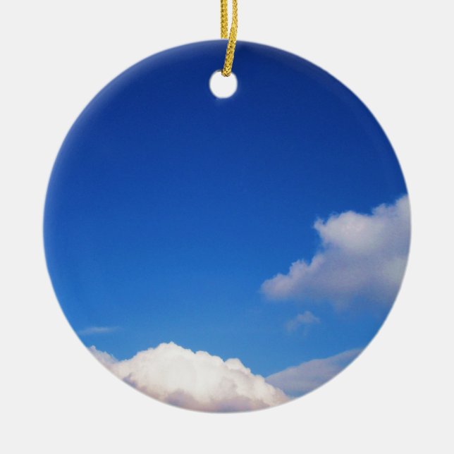 Rensa moln av Blå himmel & White Julgransprydnad Keramik (Framsidan)