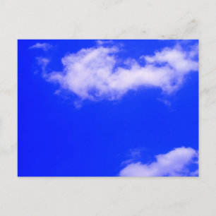 Rensa molnen Blå himmel och vita moln Vykort