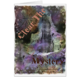 Rensa mysteriet. hälsningskort
