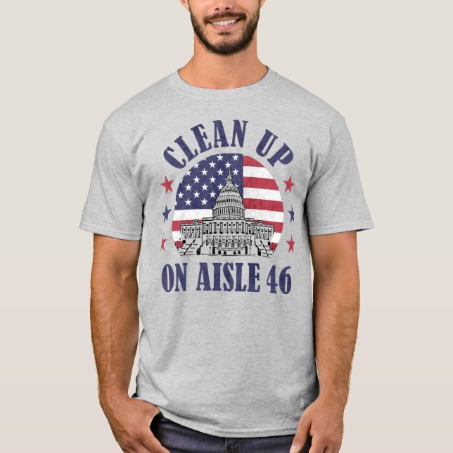 Rensa på Aisle 46 Anti-Biden Impeach 46 T-Shirt (Framsida)