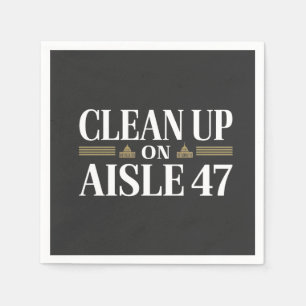 Rensa på Aisle 47 Anti Trump Humor Pappersservett
