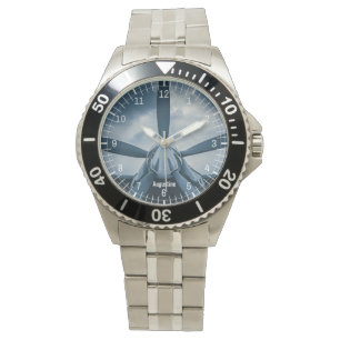 Rensa Prop! Elegant anpassade Luftfarten älskare Armbandsur