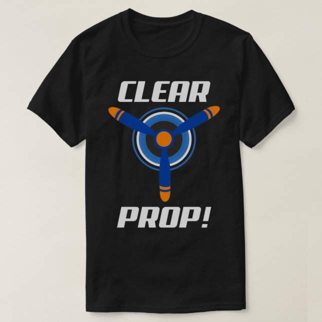 Rensa Prop med Propeller Bild T Shirt (Design framsida)