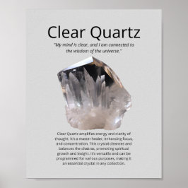 Rensa Quartz Crystal Betydelse Poster