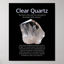 Rensa Quartz Stone Crystal Betydelse Poster