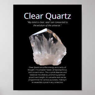 Rensa Quartz Stone Crystal Betydelse Poster