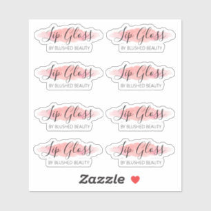 Rensa Rosa Lip Gloss Labels 1,9 tum bred Klistermärken