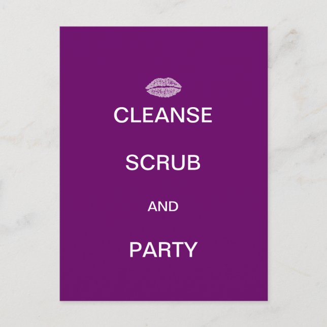 Rensa SCrub och Party Violet Postcard Vykort (Framsida)