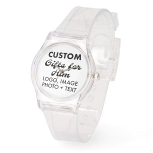 Rensa Silicone Watch Anpassningsbar Gifts for Him Armbandsur