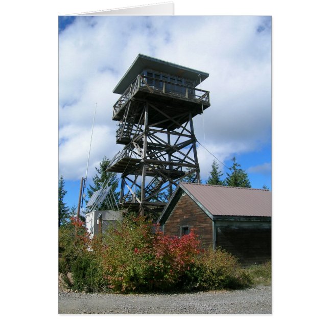 Rensa Sjö Butte Fire Lookout Hälsningskort (Framsidan)