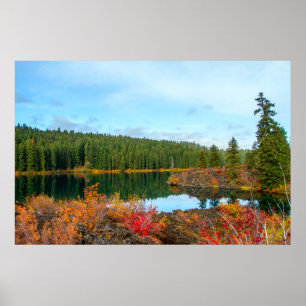 Rensa Sjö Oregon-hösten Poster