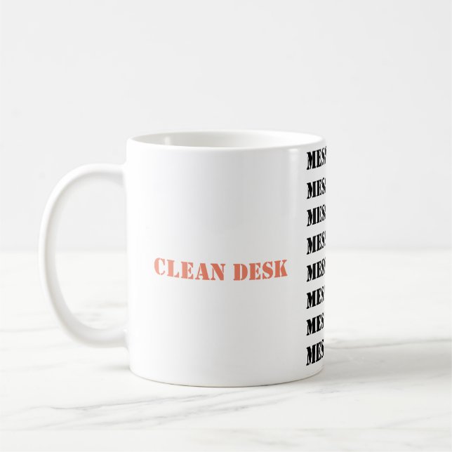 Rensa skrivbord/Messy Desk Mugg (Vänster)
