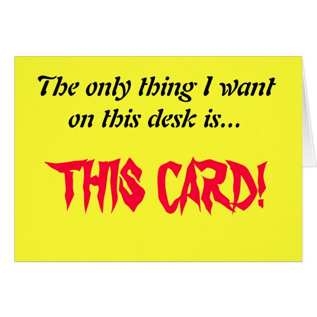 Rensa skrivbordet hälsningskort (Framsidan Horizontal)