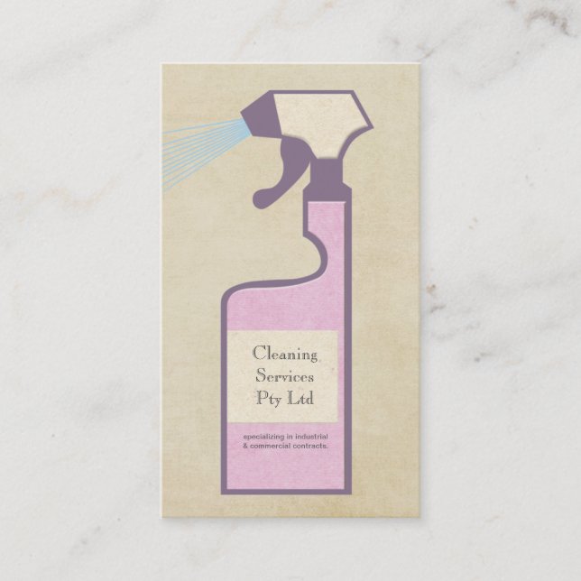 Rensa Städning visitkort för tjänstaffärsprofil (Framsida)