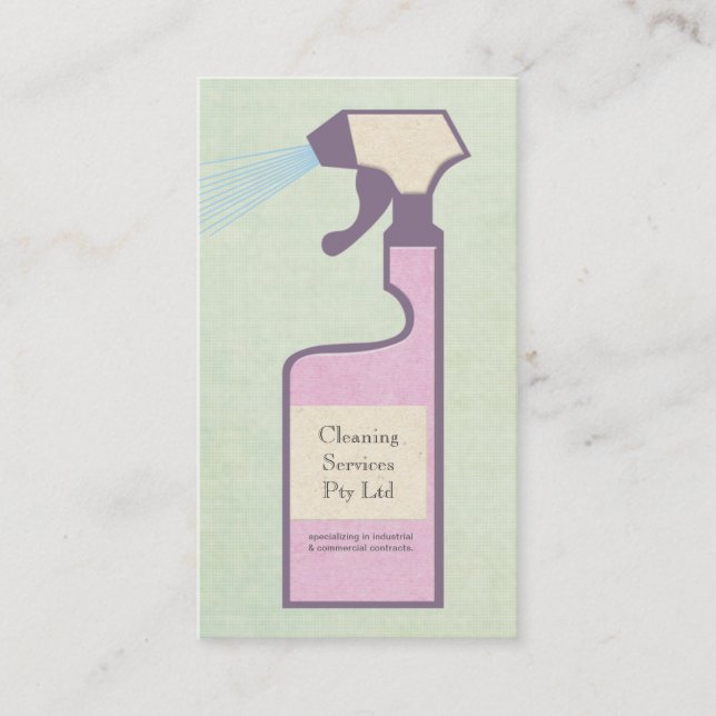 Rensa Städning visitkort för tjänstaffärsprofil (Framsida)