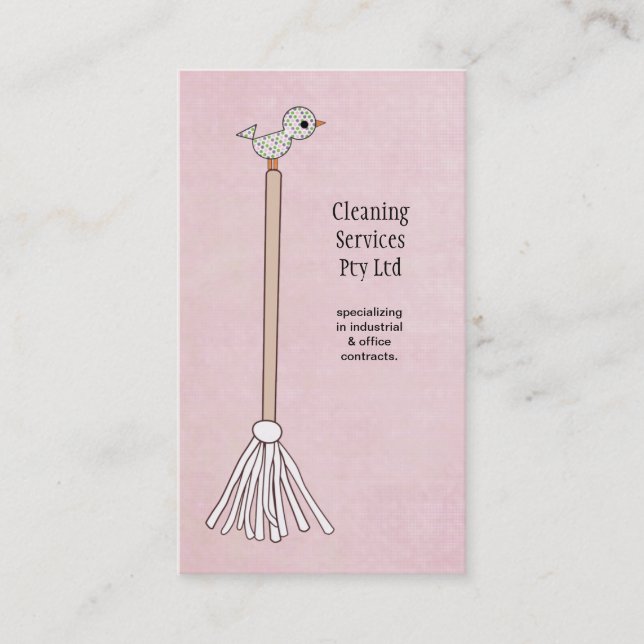 Rensa Städning visitkort för tjänstprofil (Framsida)