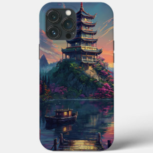 Rensa telefonväska med Serene Pagoda & Nature Desi