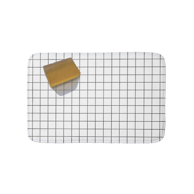 Rensa tvål på en Tile Golv Badrumsmatta (Framsidan)