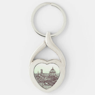 Rensa Twisted Heart Silverfärgad Nyckelring