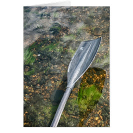 Rensa Vatten Bäck med Boat Paddle Hälsningskort