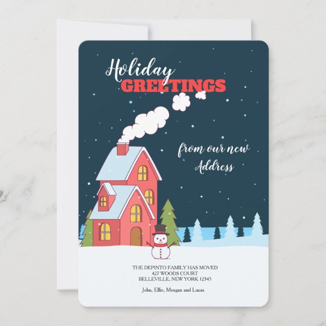 Rensa Winter Natt Open House Inbjudningar (Framsida)