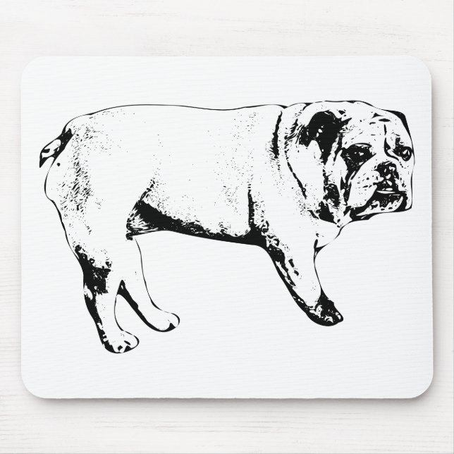 Rensad bulldog-mus musmatta (Framsidan)