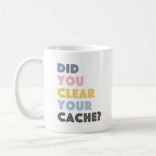 Rensade du cachen? Keramisk kaffe Mugg