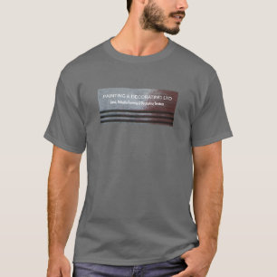 Rensade färgade väggar, målare och dekorator-ändri t shirt