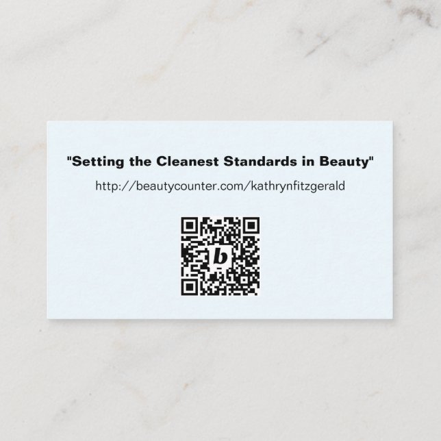 Rensaste standarder i Affärskortet Beauty Visitkort (Baksida)
