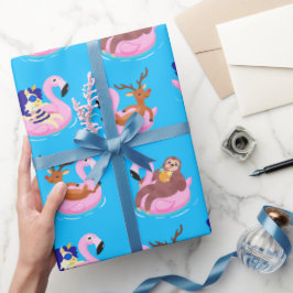Rensdyr, Sengångare, Enhörning & Flamingo Presentp Presentpapper