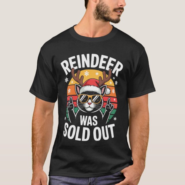 Renskötare var Slutsåld Katt Jultomte T Shirt (Framsida)
