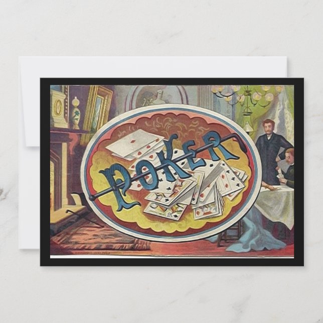 Rensningsrum för Vintage Poker Manar Inbjudningar (Framsida)