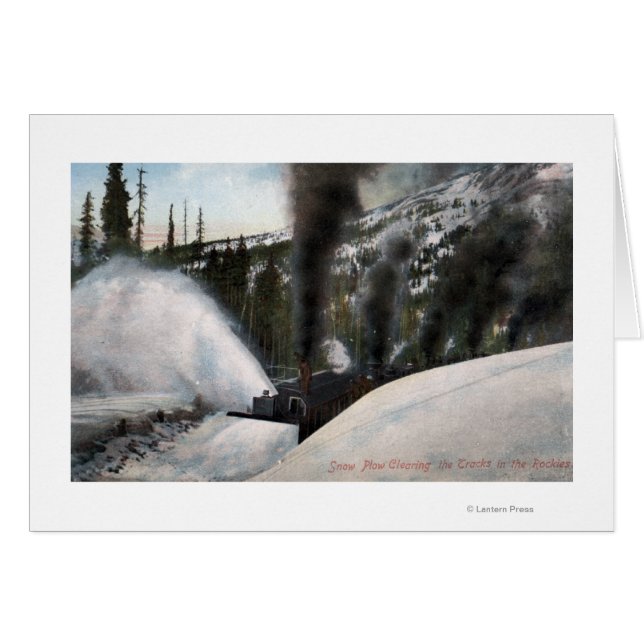 Rensningsspår för snö i Rocky Hälsningskort (Framsidan Horizontal)