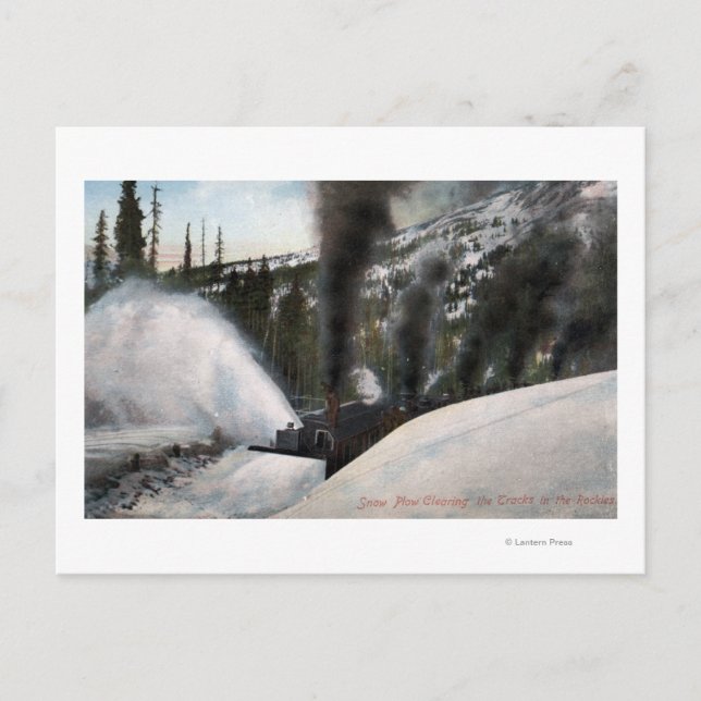 Rensningsspår för snö i Rocky Vykort (Framsida)
