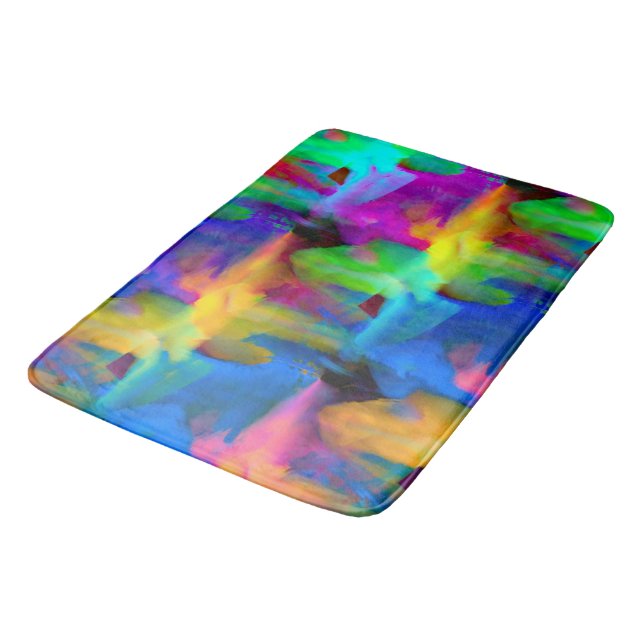 Renspenseldrag för mycket färgad i digitalt format badrumsmatta (Vinklad)