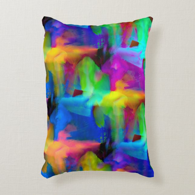 Renspenseldrag för mycket färgad i digitalt format prydnadskudde (Framsidan(Vertikal))