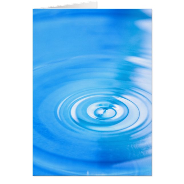 Rent blåttvatten skvalpar hälsningskort (Framsidan)