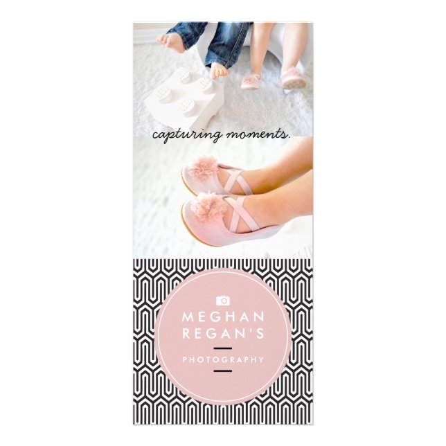 Rent designkuggekort - fotografimarknadsföring reklamkort (Framsidan)