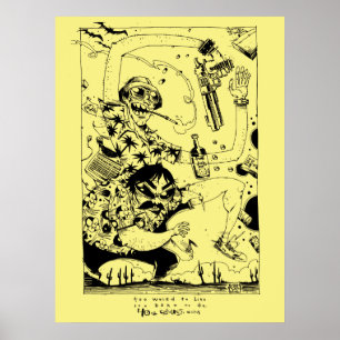 Rent Gonzo tryck/affisch Poster